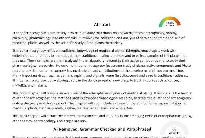 proofread and format the manuscript, article